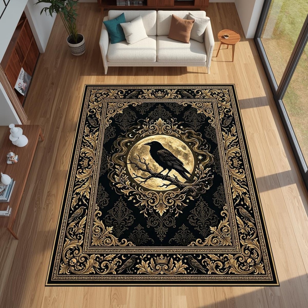 Commercial Printing & Packaging Pvt Ltd - Gothic Golden Raven Full Moon print