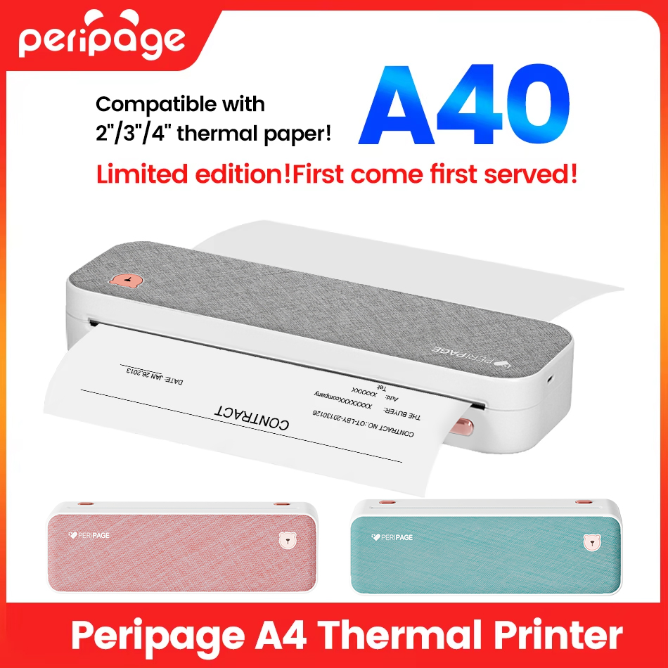 Commercial Book Printing Machines - Peripage A4 Portable Printer Transfer Paper