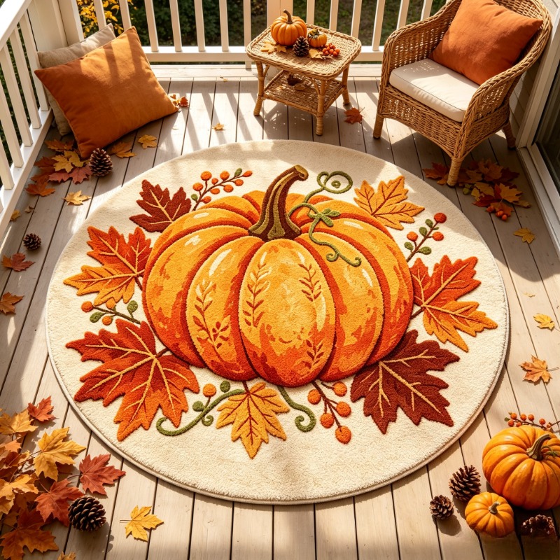 Autumn Pumpkin Harvest Round R - огляд і ціна Wholesale Commercial Printing