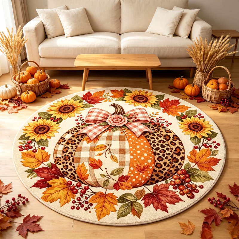 Autumn Pumpkin Harvest Round R - огляд і ціна Wholesale Commercial Printing