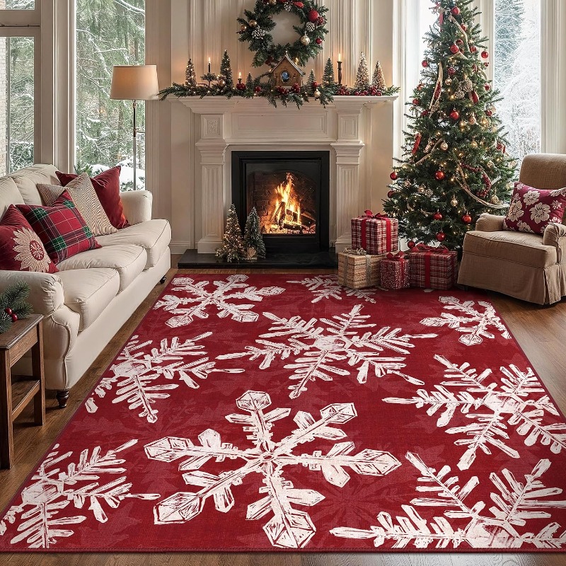 Christmas Style Rectangle Rug  - огляд і ціна Printing On Commercial