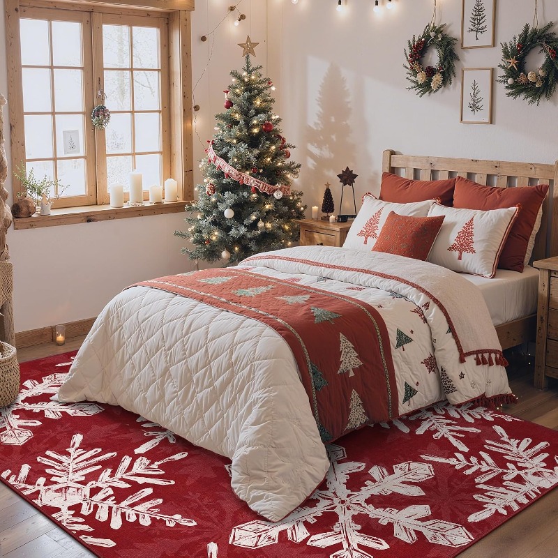 Christmas Style Rectangle Rug  - огляд і ціна Printing On Commercial