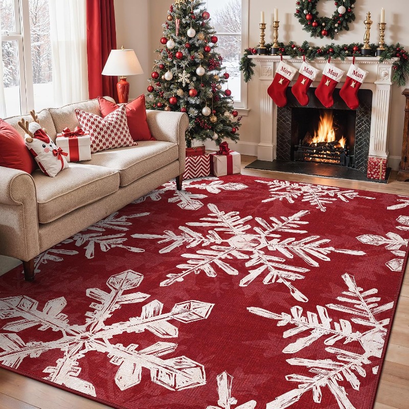 Christmas Style Rectangle Rug  - огляд і ціна Printing On Commercial