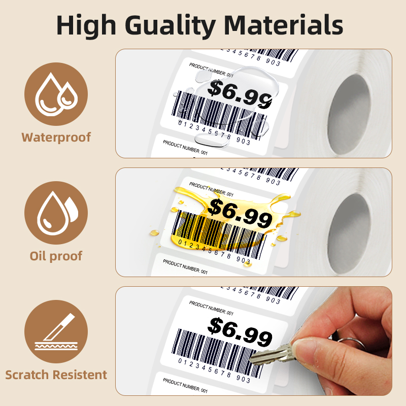 5 Rolls of White Label Sticker - огляд і ціна Commercial Label Printing Machine