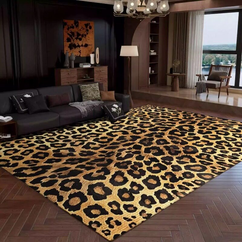 Retro Leopard Print Living Roo - огляд і ціна Printing On Commercial