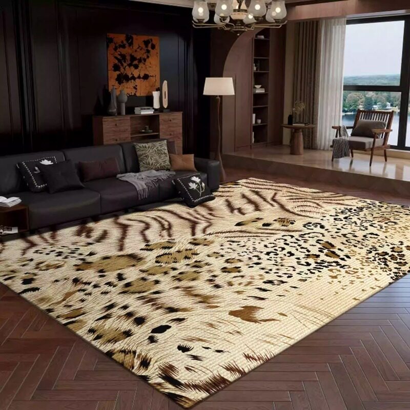 Retro Leopard Print Living Roo - огляд і ціна Printing On Commercial