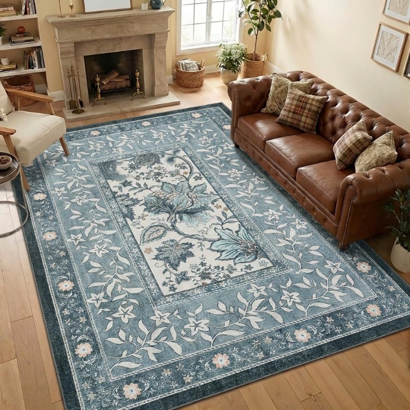 Retro Plant Print Carpet for L - огляд і ціна Printing On Commercial