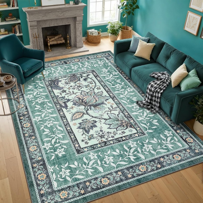 Retro Plant Print Carpet for L - огляд і ціна Printing On Commercial